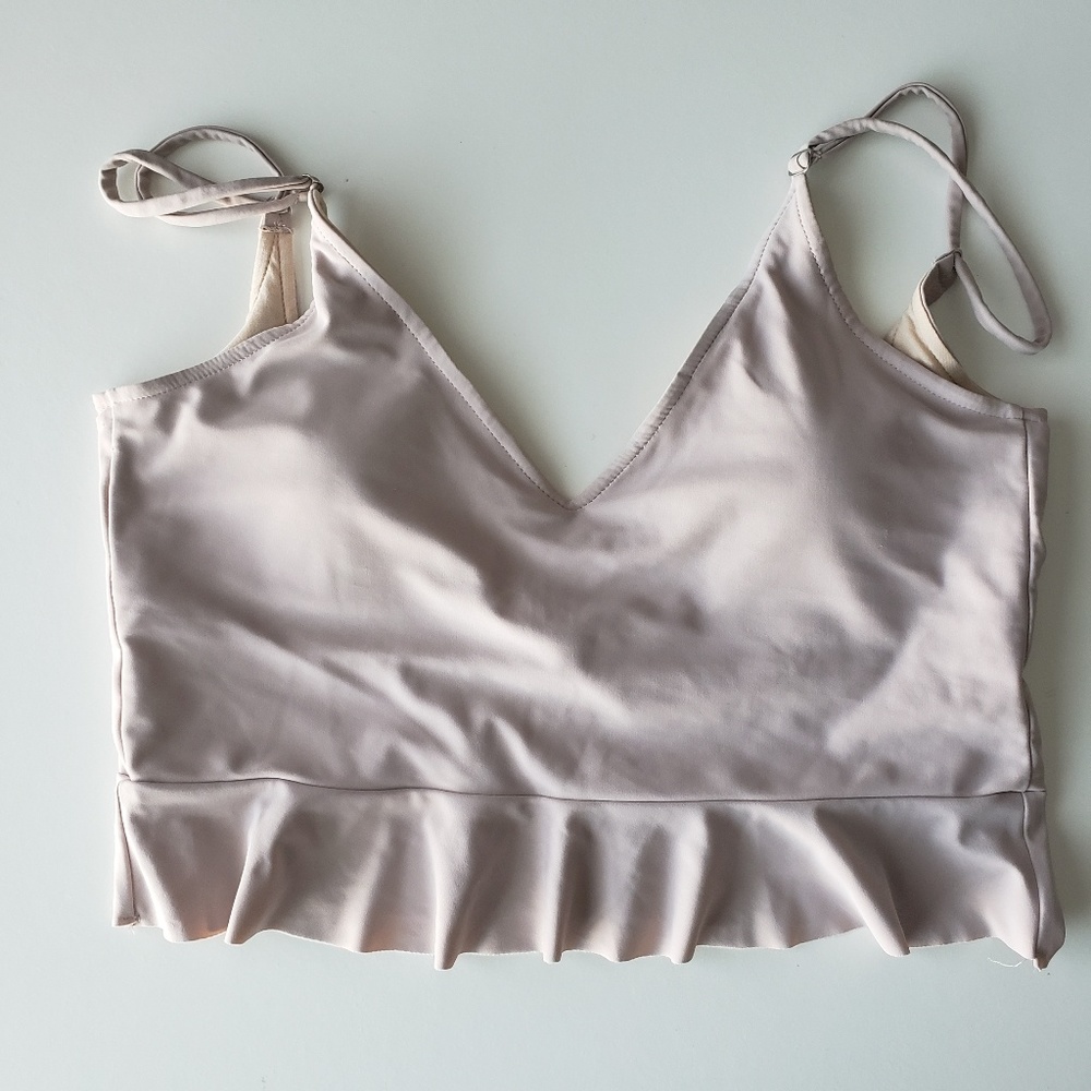 Blush Purple Scoop Back Swim Top